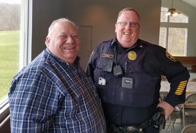 President Harold J. Mire Jr and Former Police Chief Terry Engle